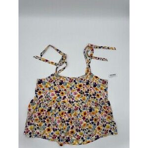 Old Navy Y2K Ditsy Floral Top Women's XL Multicolor Dainty Romantic Coquette